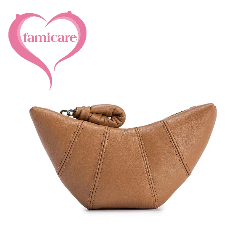 

Ladies Genuine Leather Clutch Coin Purse 2023 New Sheepskin Niche Senior Sense Croissant Mini Dumpling Bag Storage Packs