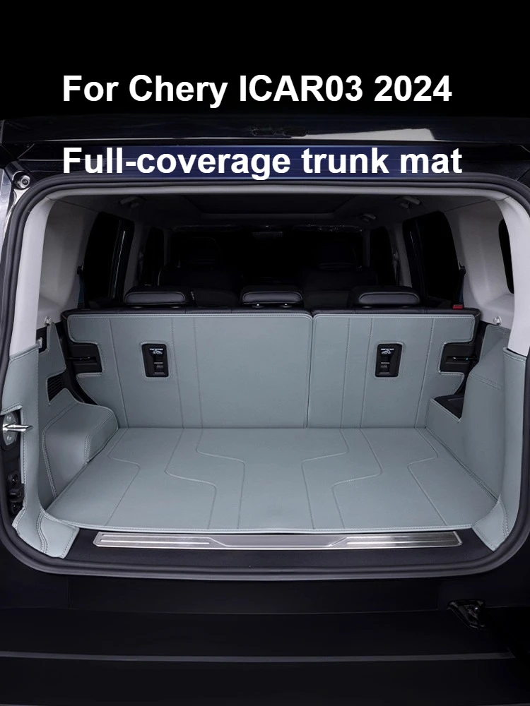 

For Chery ICAR 03 2024 2025 Full-Coverage Waterproof and Wear-Resistant Trunk Mat Car Modification Accessories