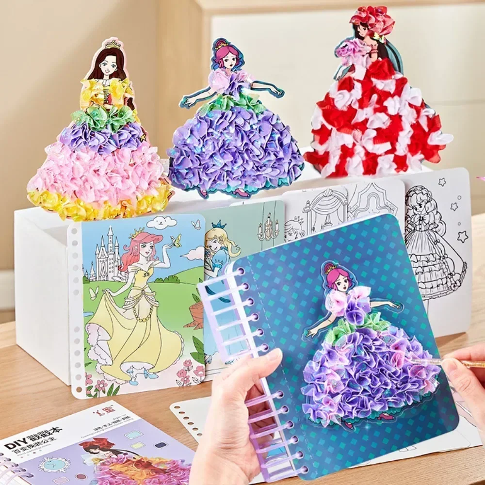 DIY Painting Sticker Kid Craft Toys Kids Art Girls Drawing Poking Princess Handmade Educational Toys Children Gift