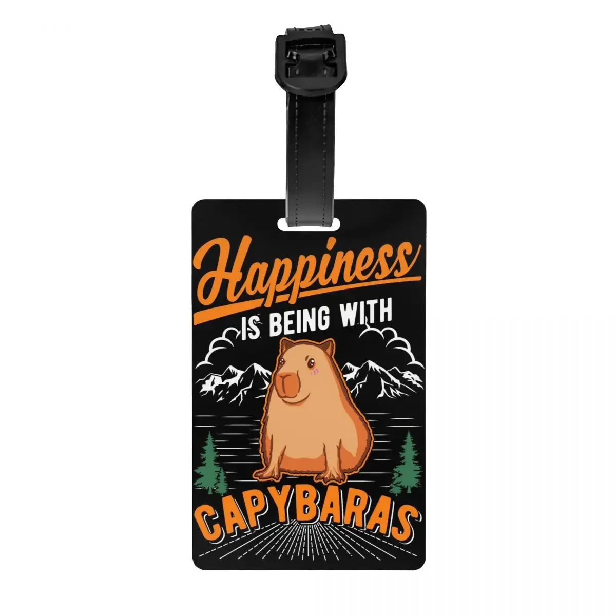 Custom Capybara Lover Luggage Tag for Suitcases Privacy Cover Name ID Card