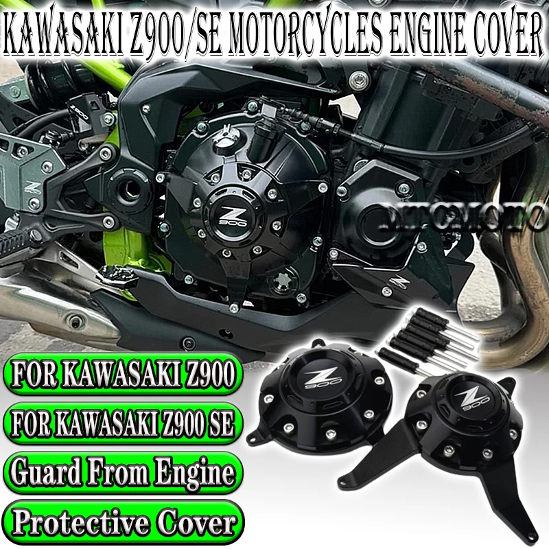 Cobertura do motor de motocicletas, Proteção Anti Drop Side, Anti Drop Bumper, Kawasaki Z900 Z900 SE 17-23