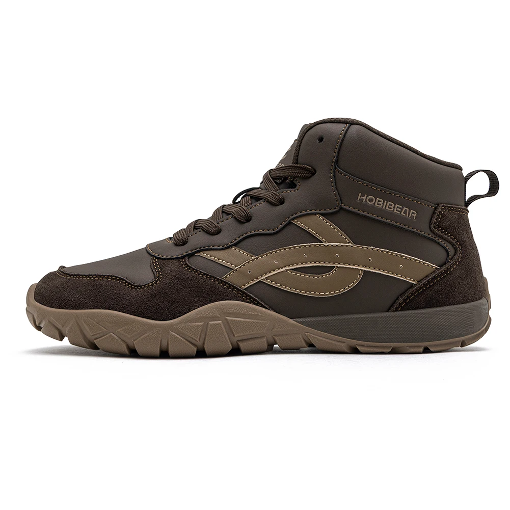 HOBIBEAR Mid-Top Wanderstiefel mit breiter Passform, Unisex Outdoor-Wanderschuhe, Kunstleder, rutschfeste Trailrunning-Knöchelschuhe – Detail 9