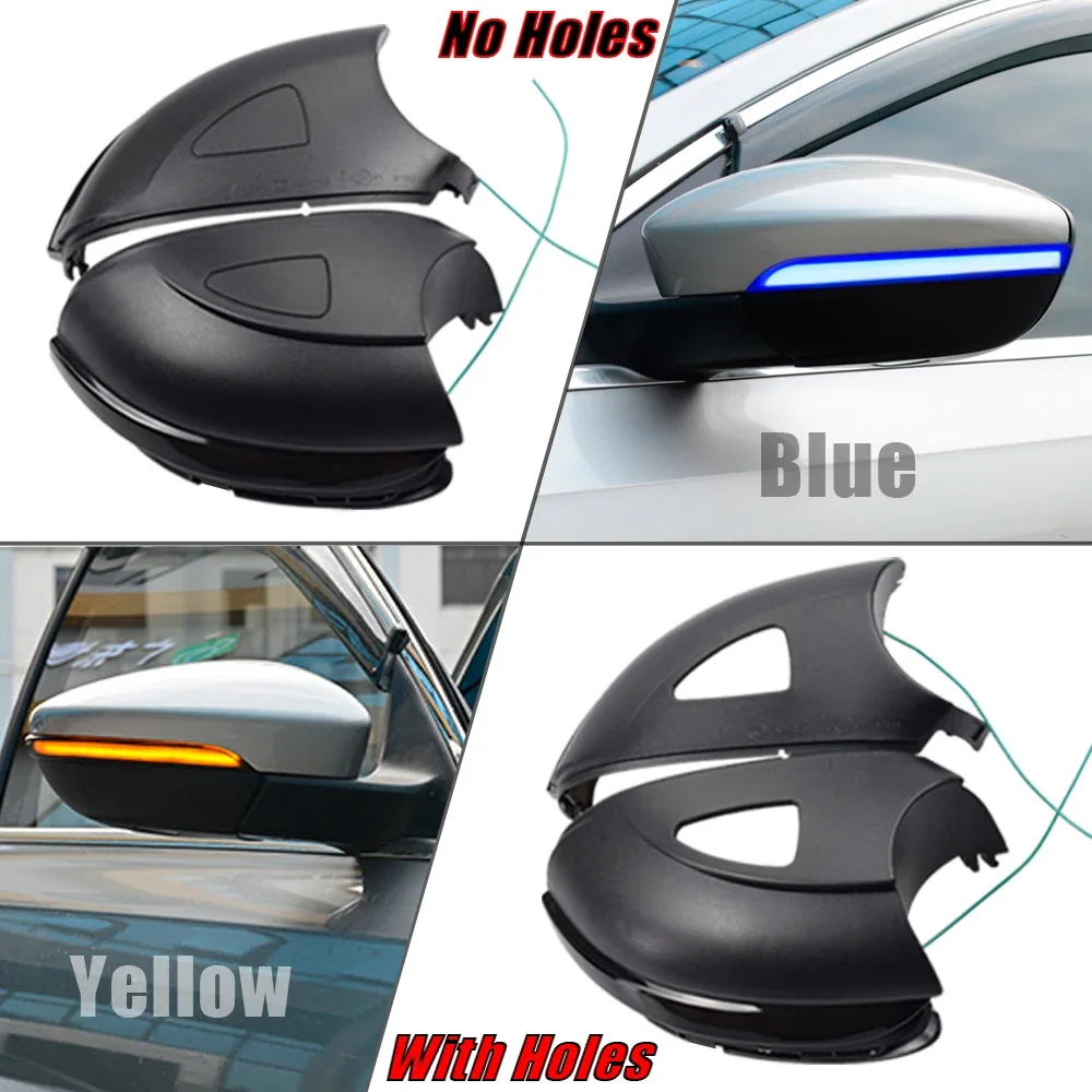 LED Dynamic Turn Signal Light Blue Flowing Water Blinker For Volkswagen VW GOLF 6 VI MK6 GTI R line R20 Touran Flashing Light