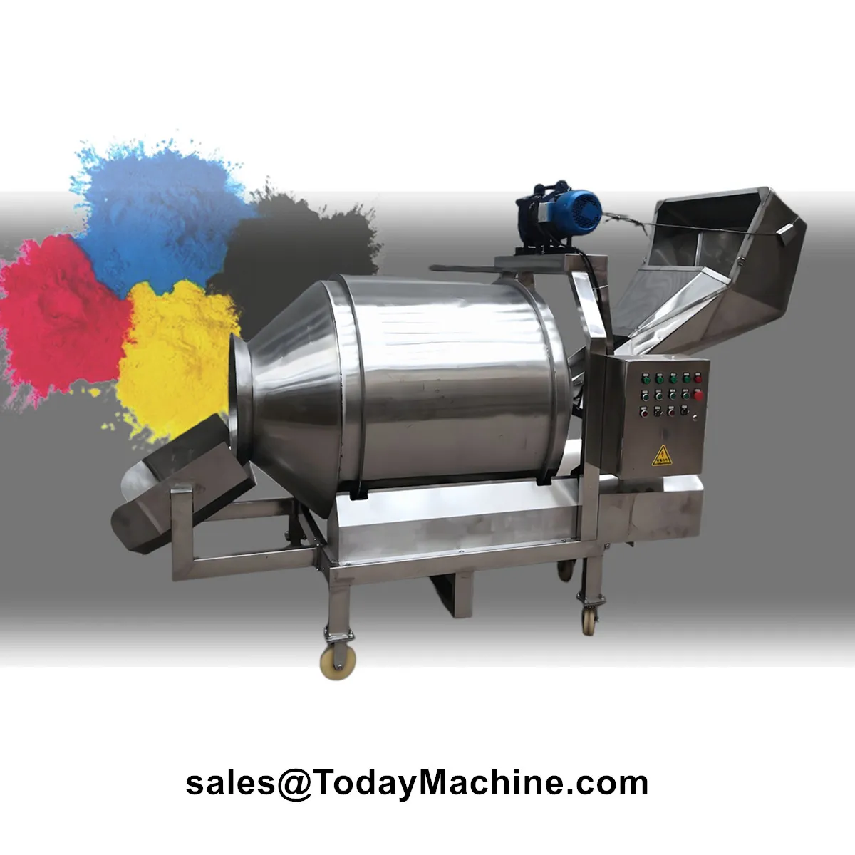 

Automatic 2D Rotary Mixing Spice Seasoning Blender Drum Mixer Machine for Cocoa Chilli Dry Powder