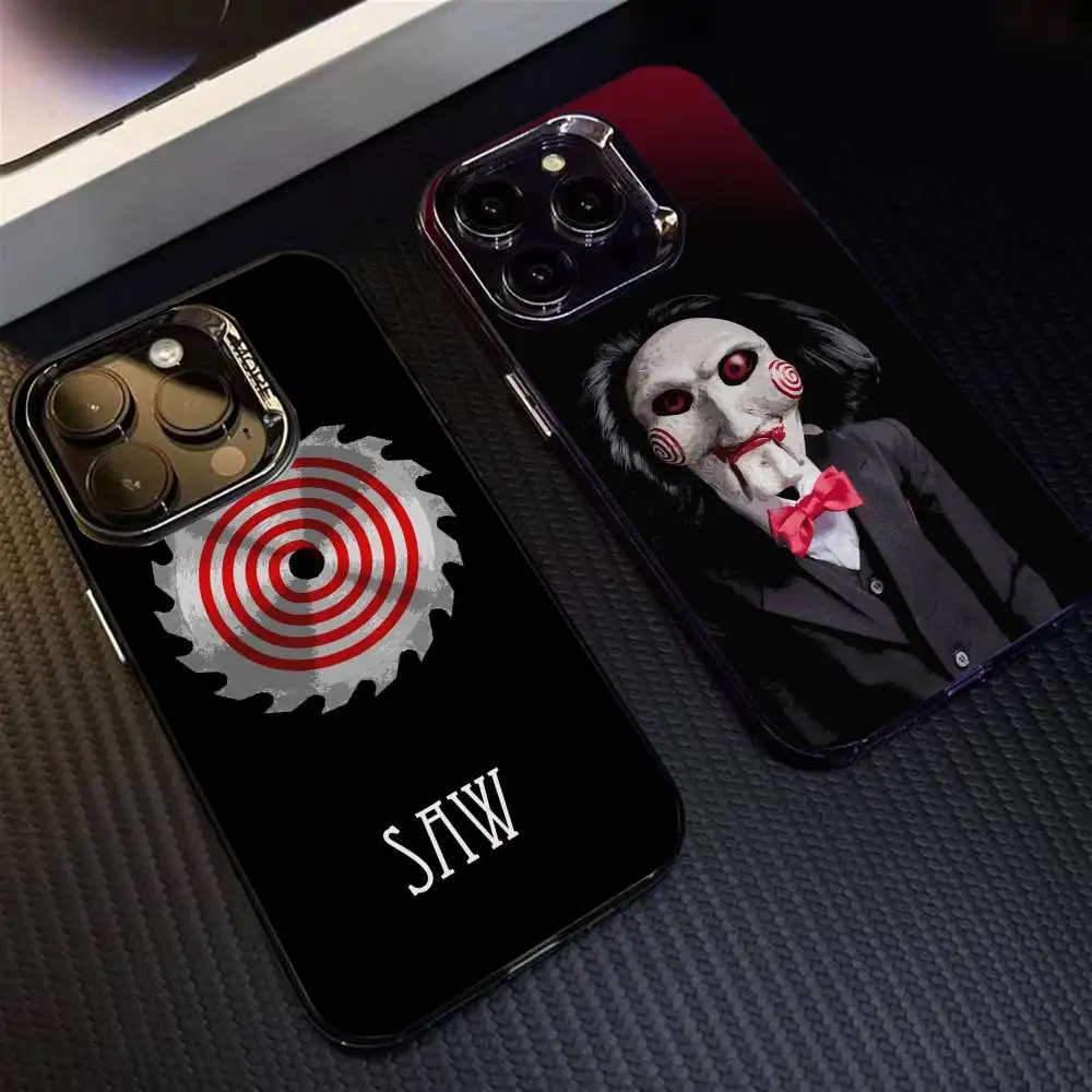 

H-Horror Movie S-Sa-w Phone Case For iPhone 16 17 15 14 12 13 Pro Max Black Color Shockproof Cover