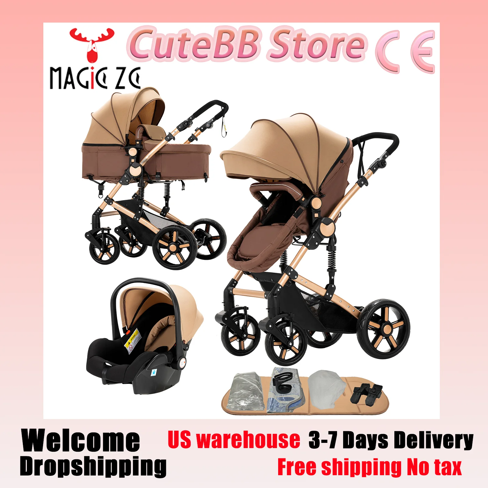 

Детская коляска-трансформер 3 в 1: прогулочная коляска, ходунки, люлька. Аксессуары для новорожденных, младенцев и детей.