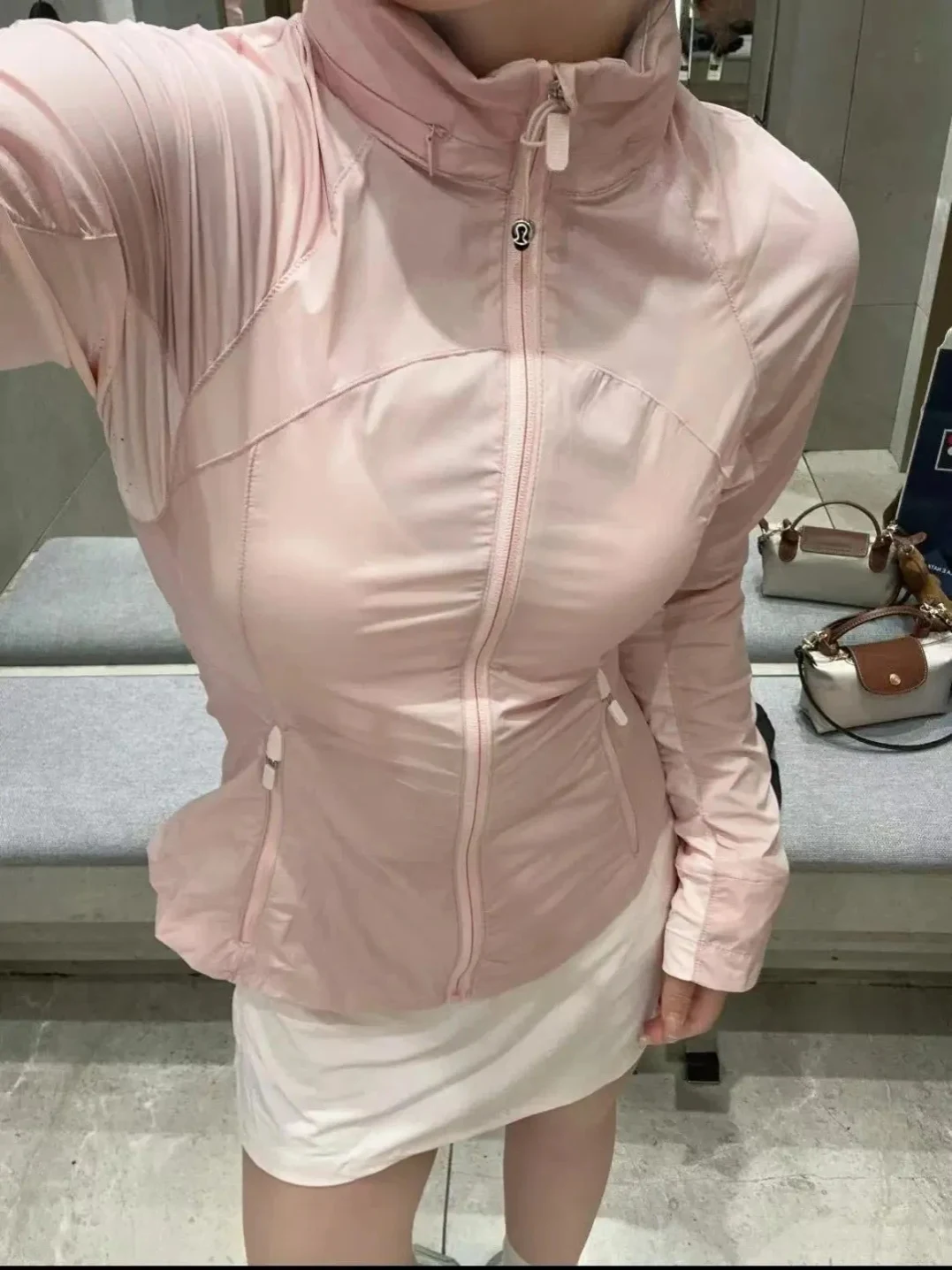 

Slimming Lines! Hidden Hat! Summer Outdoor Thin Elastic Yoga Skin Clothes Sunscreen Suit for Women Breathable Lightweight Jaet