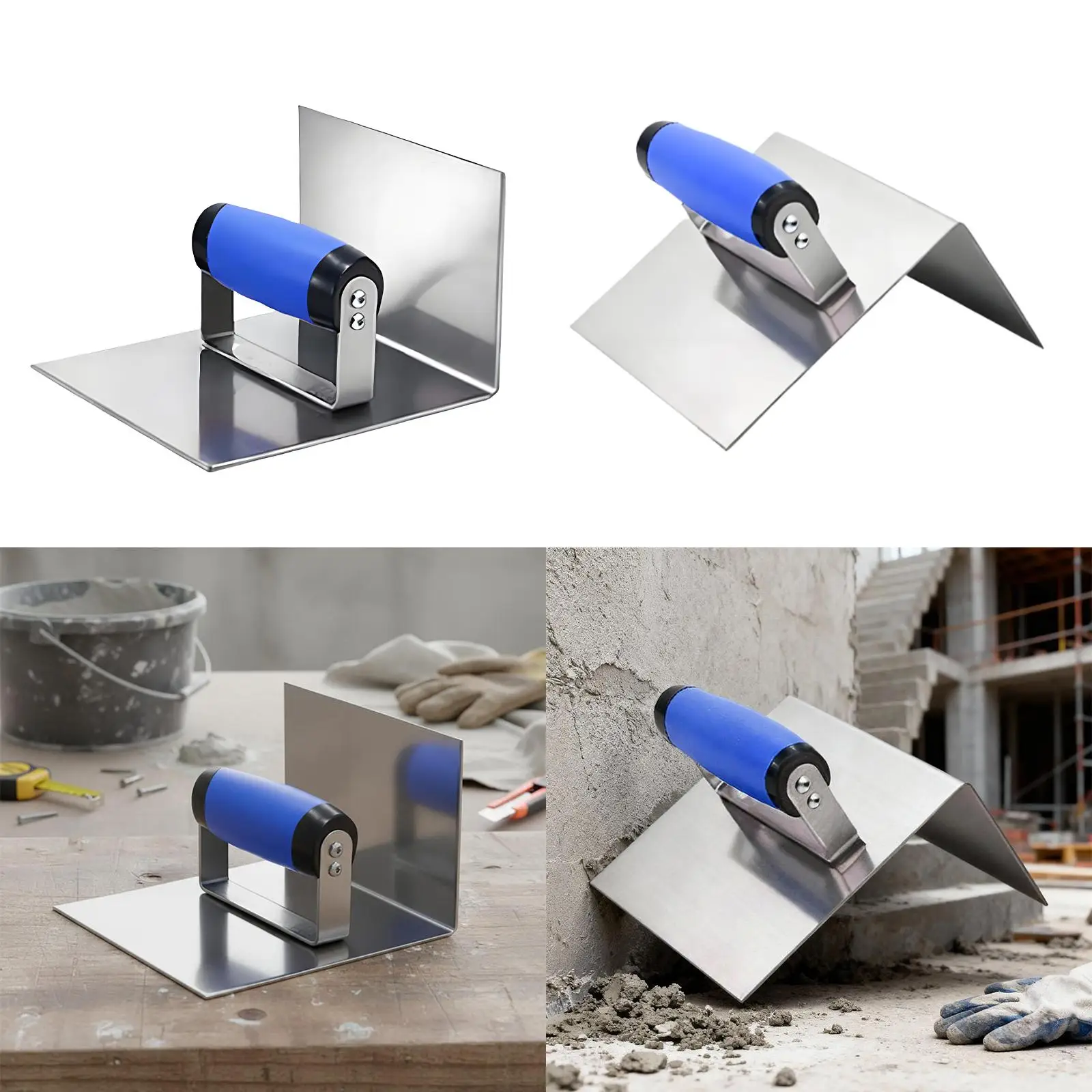 

Угловой мастерок из нержавеющей стали, каменщик, удобная ручка, ручной инструмент, мастерок для отделки кромок для лестничных краев, угловая конструкция