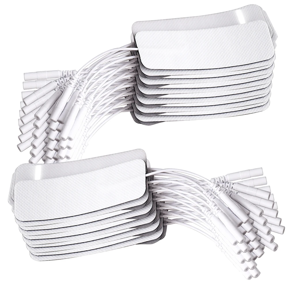 

10/20/30/50/100 шт. самоклеящиеся массажные электродные подушечки TENS, гель для акупунктуры, импульсный EMS, стимулятор мышц, электроды, патчи