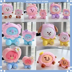 New BT21 Kawaii Tata Rj Chimmy Cooky Shooky Mang Koya Sakura Series Cartoon Plush Doll Pink Bag Ornament Pillow Gift