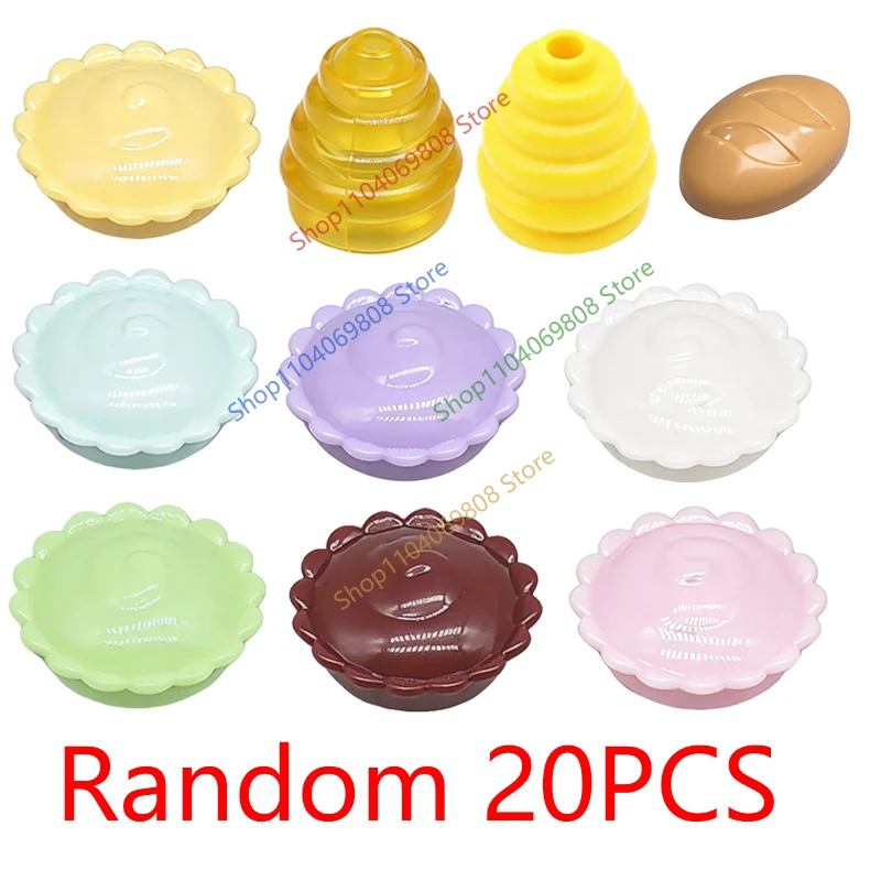 MOC City Lebensmittel-Bausteine Gemüse Obst Banane Pizza Hühnchen Dessert Weinglas Bedruckte Zubehörteile Bausteine Kinderspielzeug N11 – Detail 3
