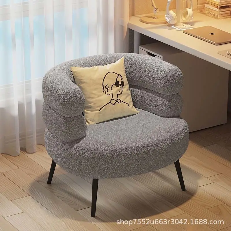 Internet beroemdheid rugleuning bank lamswol luie fauteuil woonkamer slaapkamer garderobe casual make-up stoel dressoir stoel