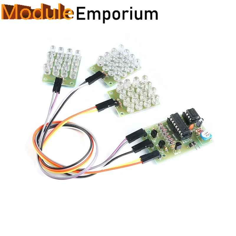 CD4017 + NE555 Flash Light Explosion-flashing LED Suite Self DIY Learning Electronic Kit Strobe Module Production Design