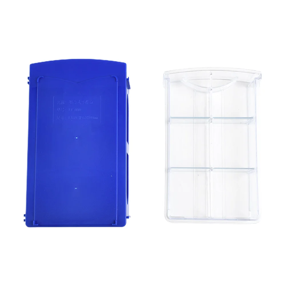 

Blue/transparent Crafts Organizers Tool Boxes Workshop Equipment Storage Box Parts Box PE Stackable 160*95*40mm