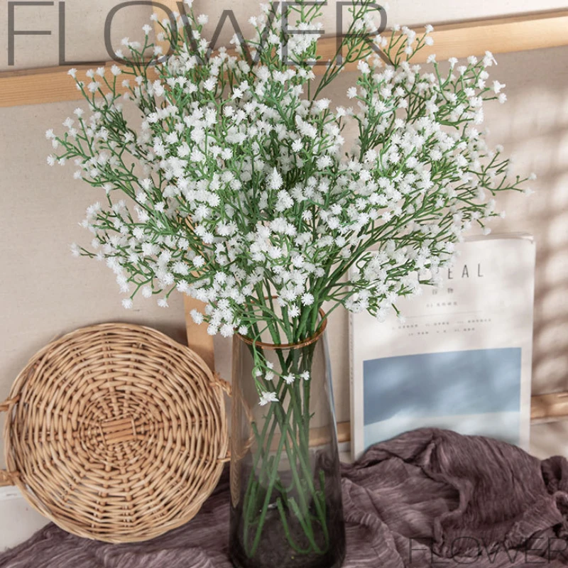 

Artificial Flowers White Gypsophila Wedding Decorative Flowers Bridal Accessories Clearance Vases for Home Decor Scrapbooking