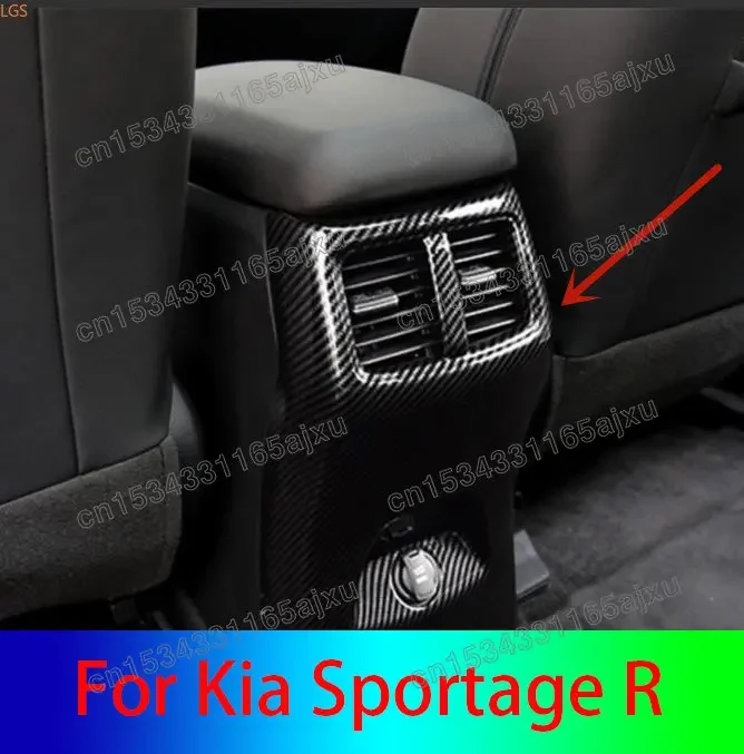 

ABS Chrome Rear air conditioner air outlet Decorative frame Anti-kick protection Car styling For Kia Sportage R 2018-2019