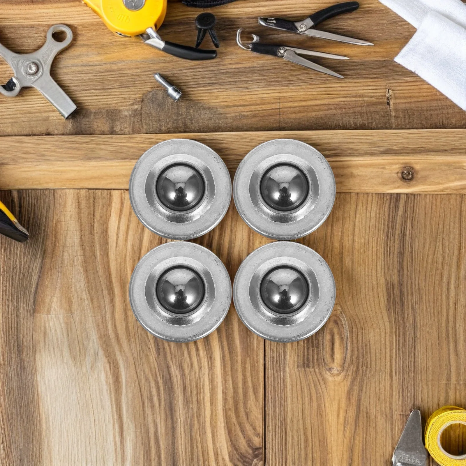 

16pcs Carbon Steel 5/8 Inch Swivel Ball Bearing For Furniture Industrial Equipment Rotatable Wheel Precision Load Capacity