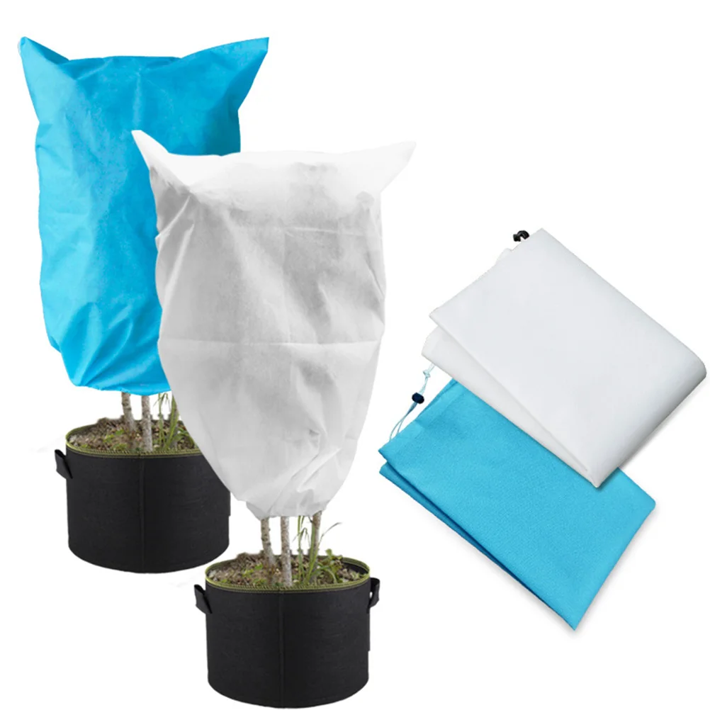 

2Pcs Plant Protection Bag Non woven Cover Frost Shrub Winter Garden Protector Durable Use Rose Bushes Trees Tomatoes