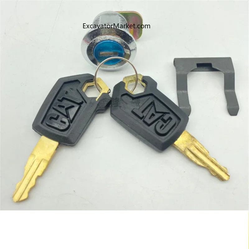 Side Door Lock Cylinder, Cover Lock Cylinder, Acessórios de escavadeira para CATERPILLAR CAT E307 306 320 324 329 330 336