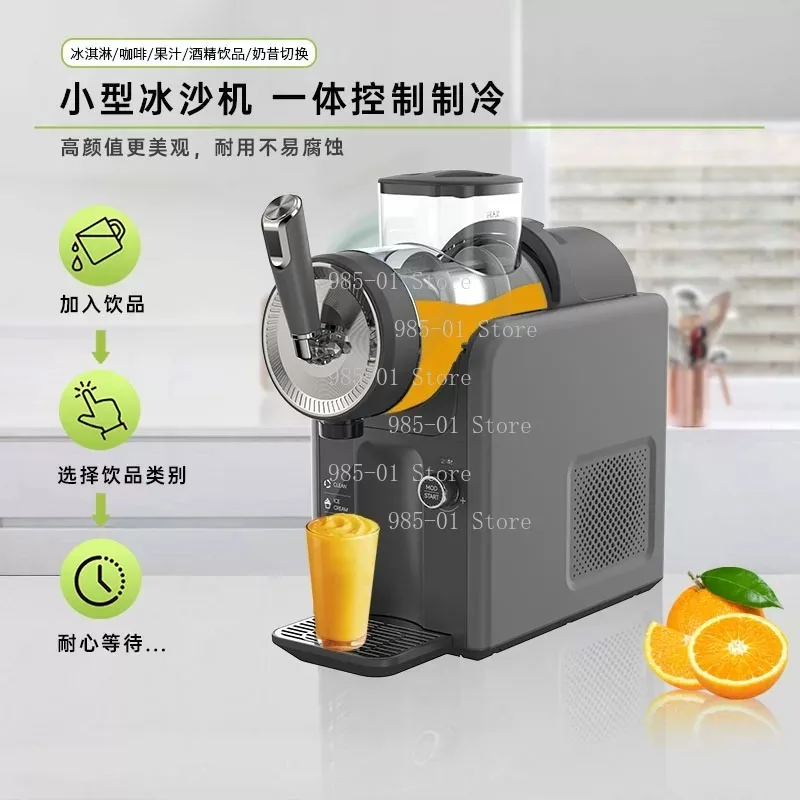 Household Commercial Snow Slush Machine, Small Automatic Smoothie Ice Maker, Multifunctional Shaved Ice Equipment for Business