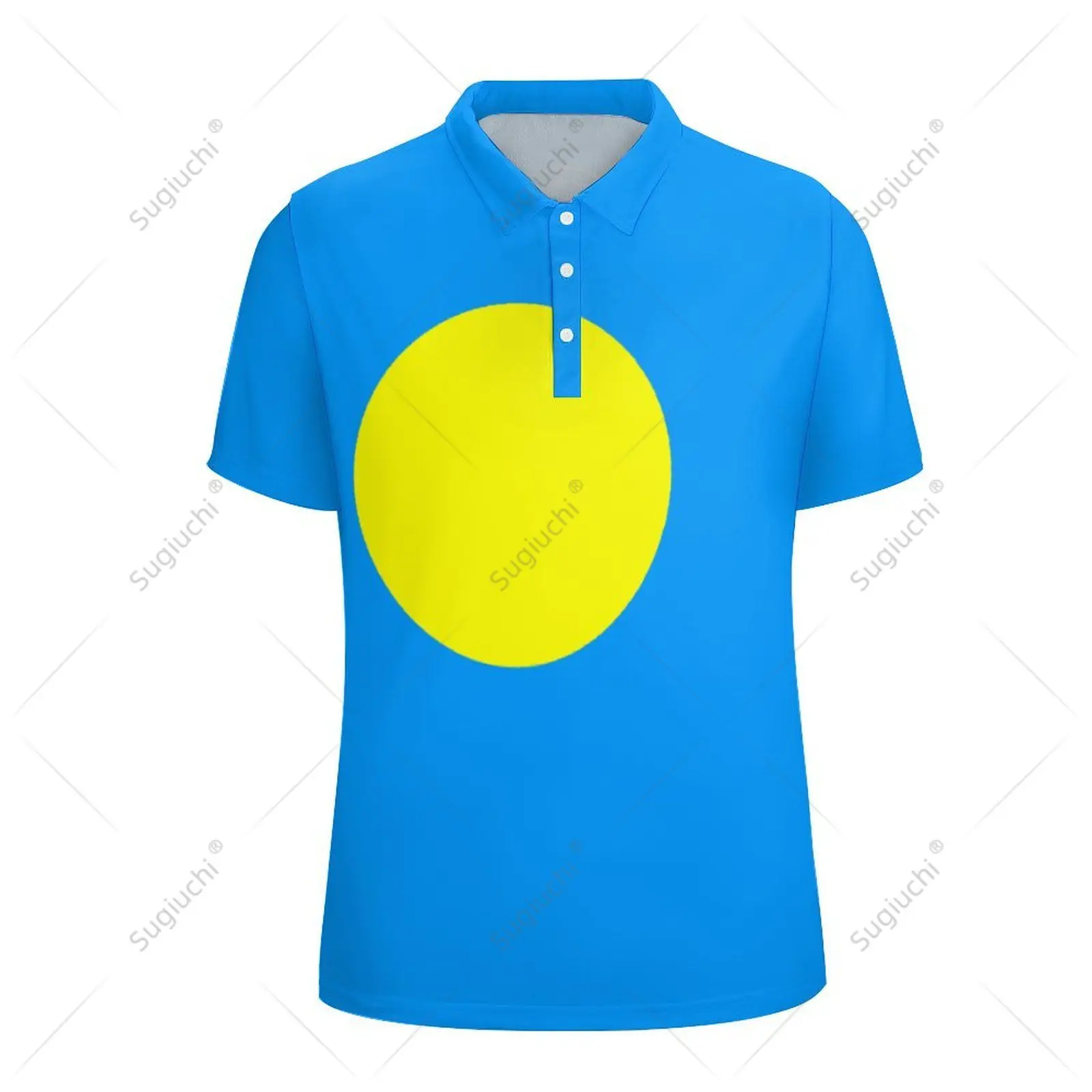 Unisex Polo Shirt Palau Flag 3D Print Man Polo Fashion Clothing Tracksuits Short Sleeves