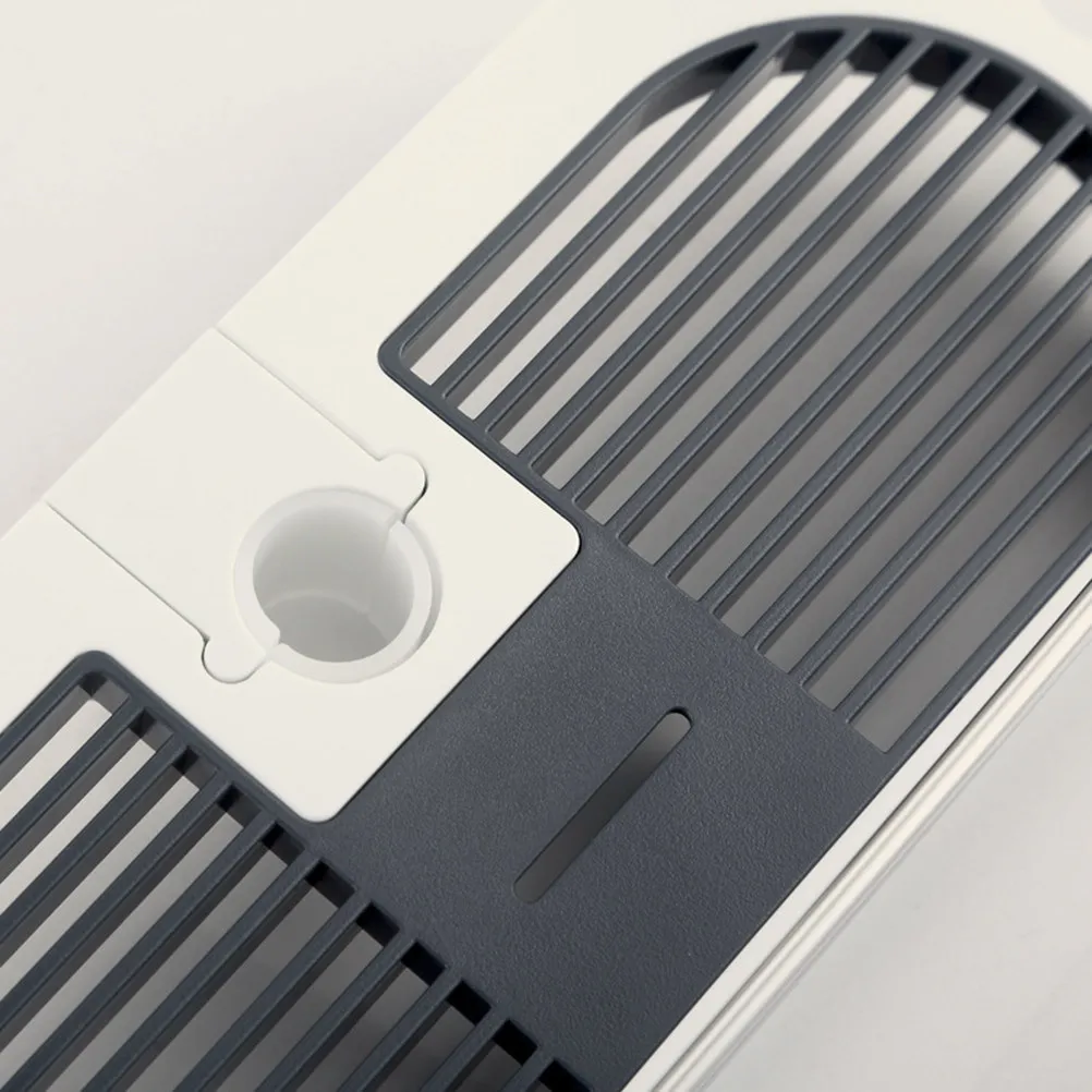 

Регулируемая душевая корзина без сверления для штанг 19-25 мм, 310x120x65 мм, с полым дном, легко моется, съемная, держатель для душевой лейки