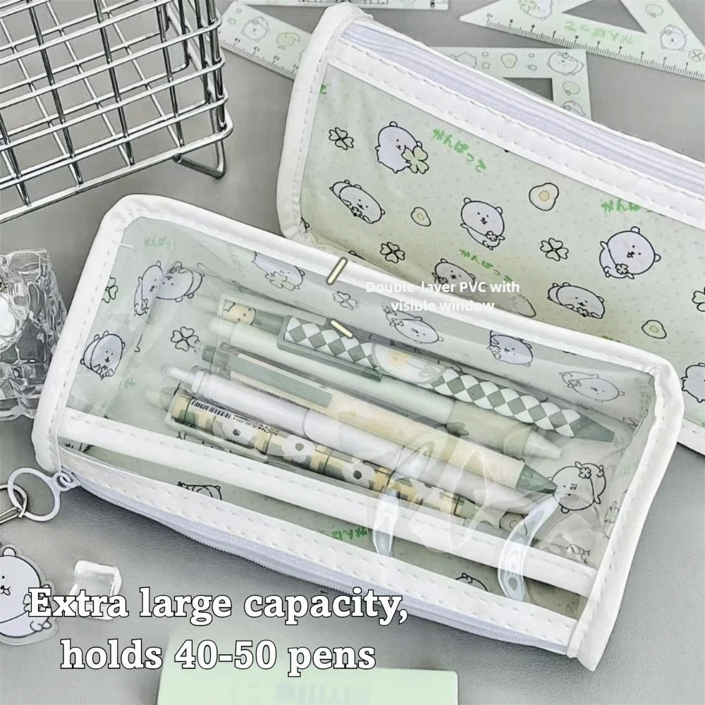 

High Quality Cat/Bear Pen Bag Large Capacity Multifunctional Stationery Bag Stationery Organizer Gift