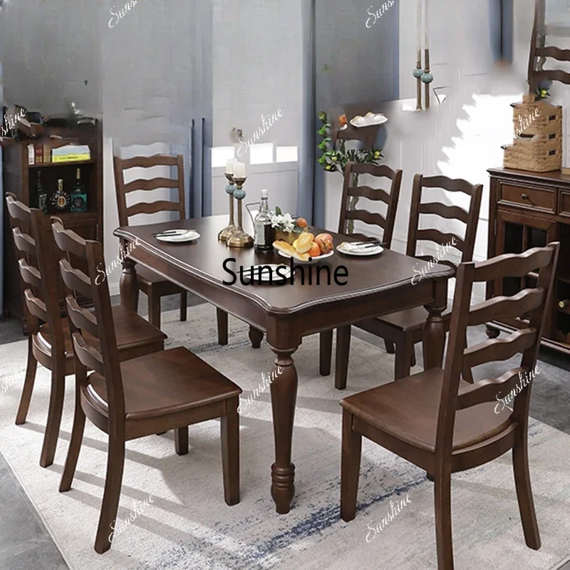 Wooden Unique Dining Table Waterproof Oilproof Nordic Side Chairs Tables Small Modern Space Saving Mesas De Comedor Furniture