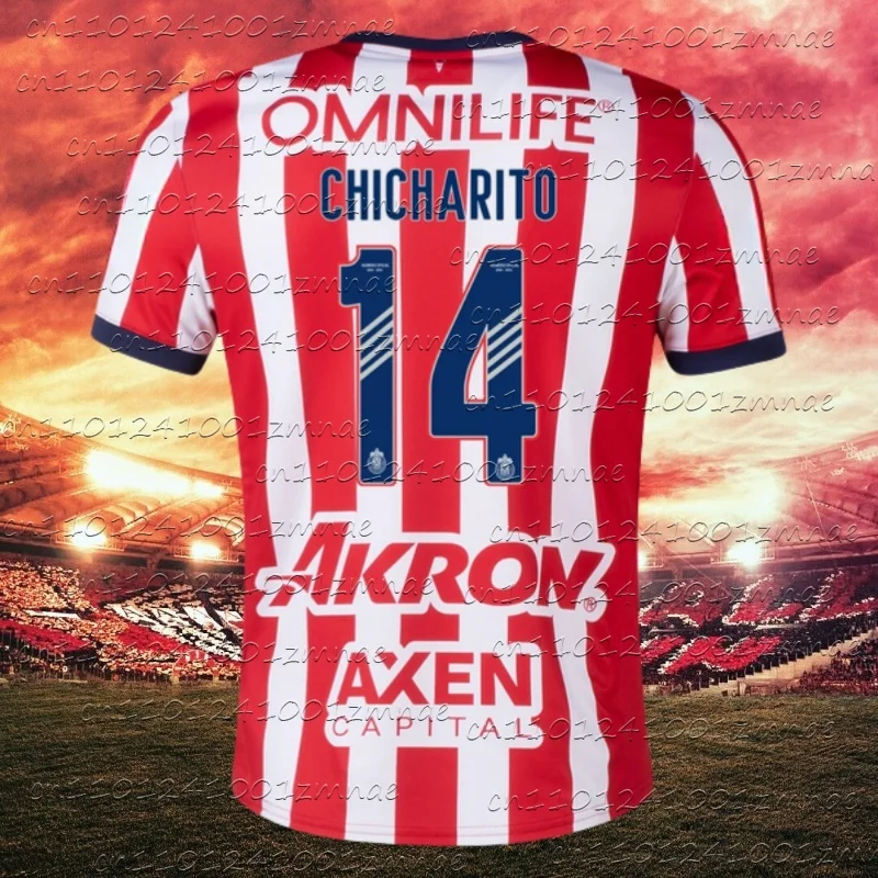 

New Mexico 2025 Men's and Women's Printed T-shirt Chivas Football Jersey Comfortable Quick Drying Sports Casual Top 1