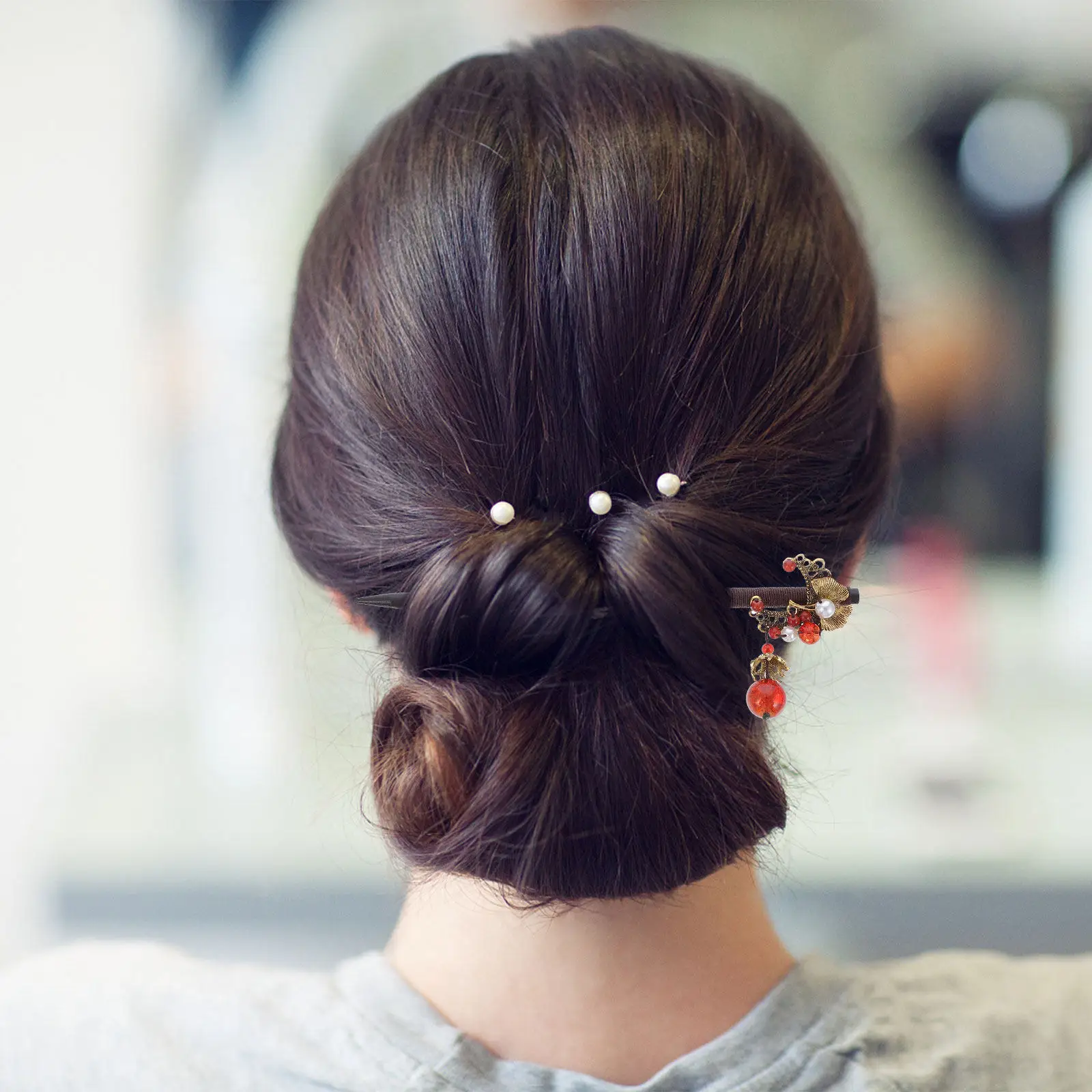 Classic Chinese Tassel Hairpin Handcrafted Gold Decorative Hair Stick for Wedding Dancing Party Elegant Retro Women Gift