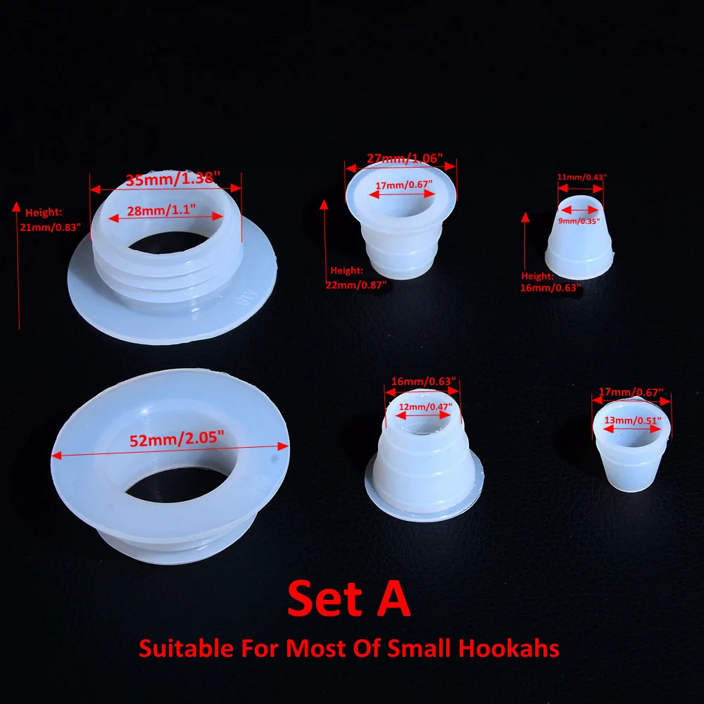 3pcs/Set Shisha Hookah Rubber Grommet Shisha Hose Bowl Spacer Seal For Water Pipes Cachimbas Shisha Chicha Narguile Accessories