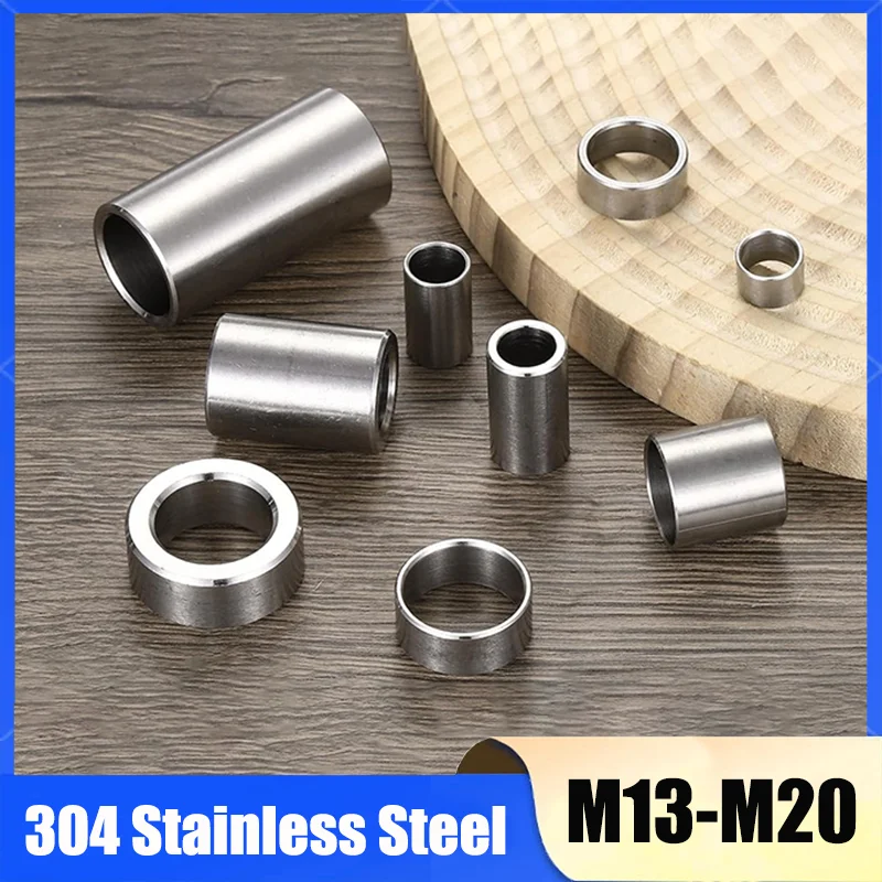 1-5Pcs 304 Stainless Steel M13 M14 M15 M16 M17 M18 M20 Unthreaded Standoff Spacer Bushing Washer Round Hollow Gasket Sleeve