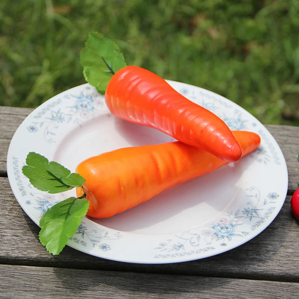 4pcs Simulation Carrot Ornament Artificial Vegetable Props Carrot Props Fake Carrot Model For Party Festival Easter Photo Prop