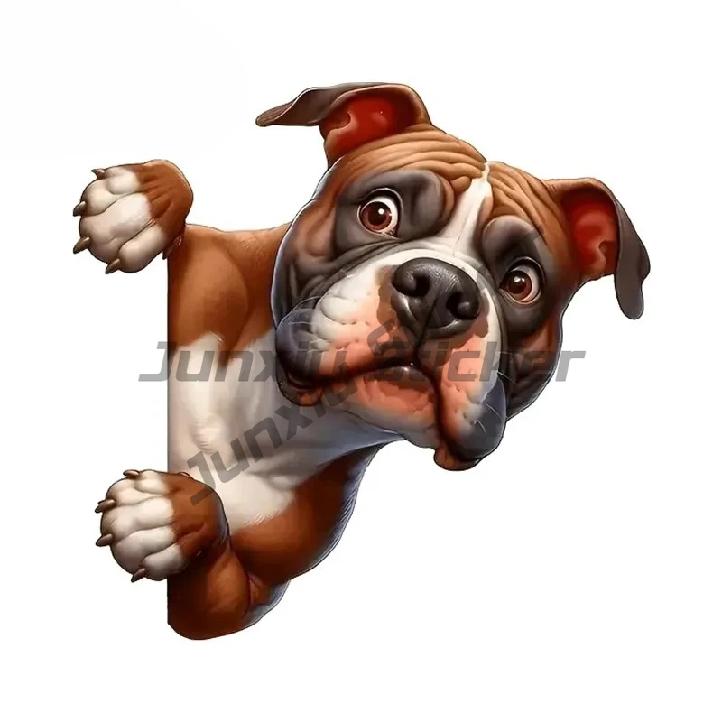 

Dog Peeker Cartoon Car Stickers Motorcycle Helmet Waterproof JDM Vinyl Decals Funny Scratch-Proof Car Accessories