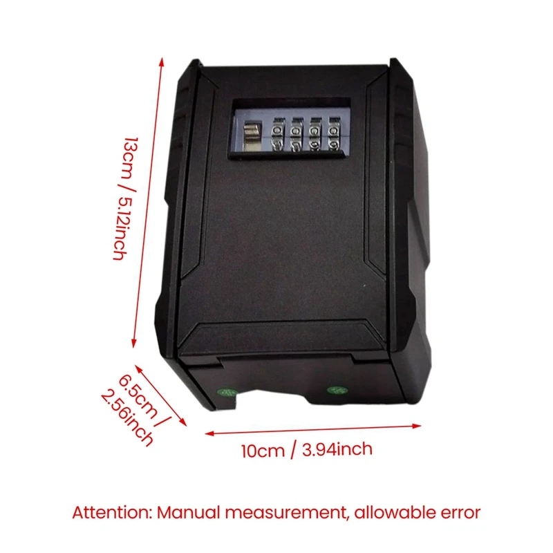Полностью металлический ящик для ключей с паролем, настенный 4-значный замок для хранения ключей с паролем, водонепроницаемый противоугонный сейф, ящик для ключей