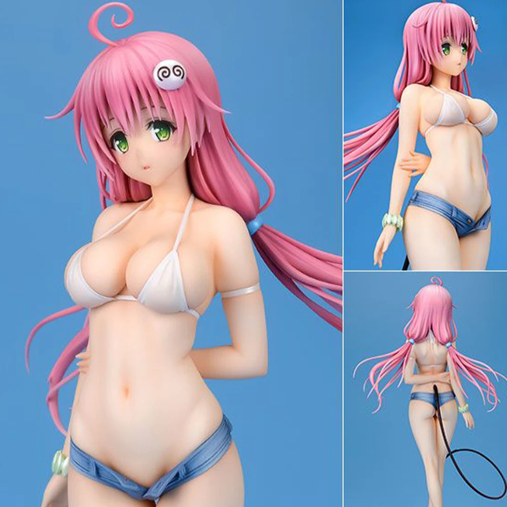 Anime Momo Belia Deviluke rysunek Lala Satalin Deviluke figurka Yuuki Mikan model ozdoby na biurko kolekcja prezentów 26.5cm