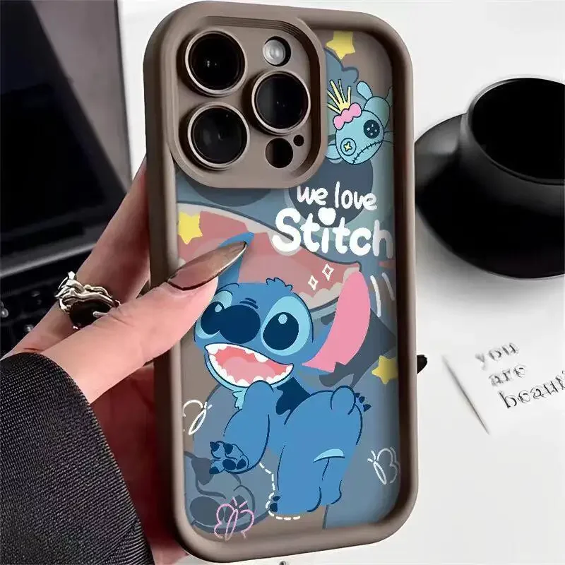 Cute Stitch Case for VIVO Y17S Y22S Y33S Y35 Y36 Y15A Y15S Y33 Y21 Y21S Y03 V23 V30 V30E V23E V27E V27 V29 X100 V25 Pro Cover