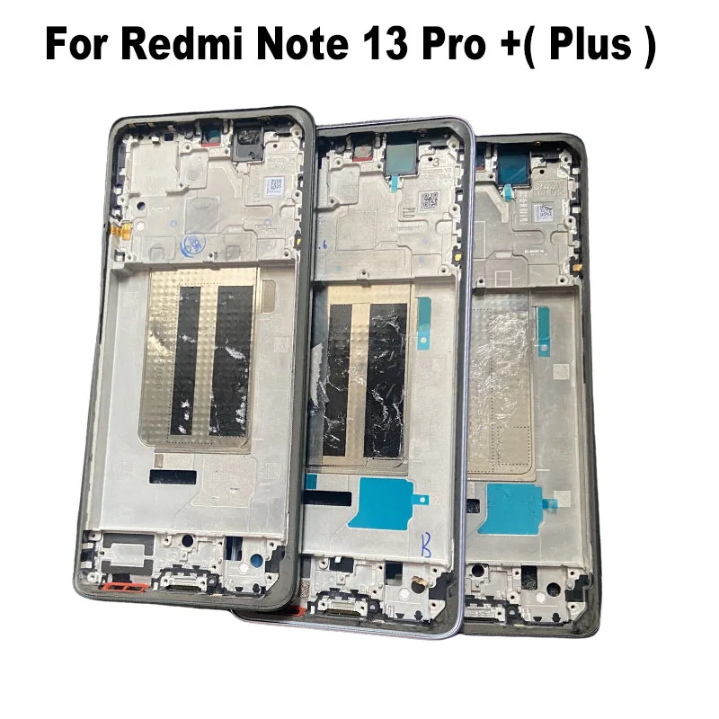 For Xiaomi Redmi Note 13 Pro + Plus 5G Middle Frame Front Bezel Cover Chassis Housing Back Plate LCD Holder Replacement