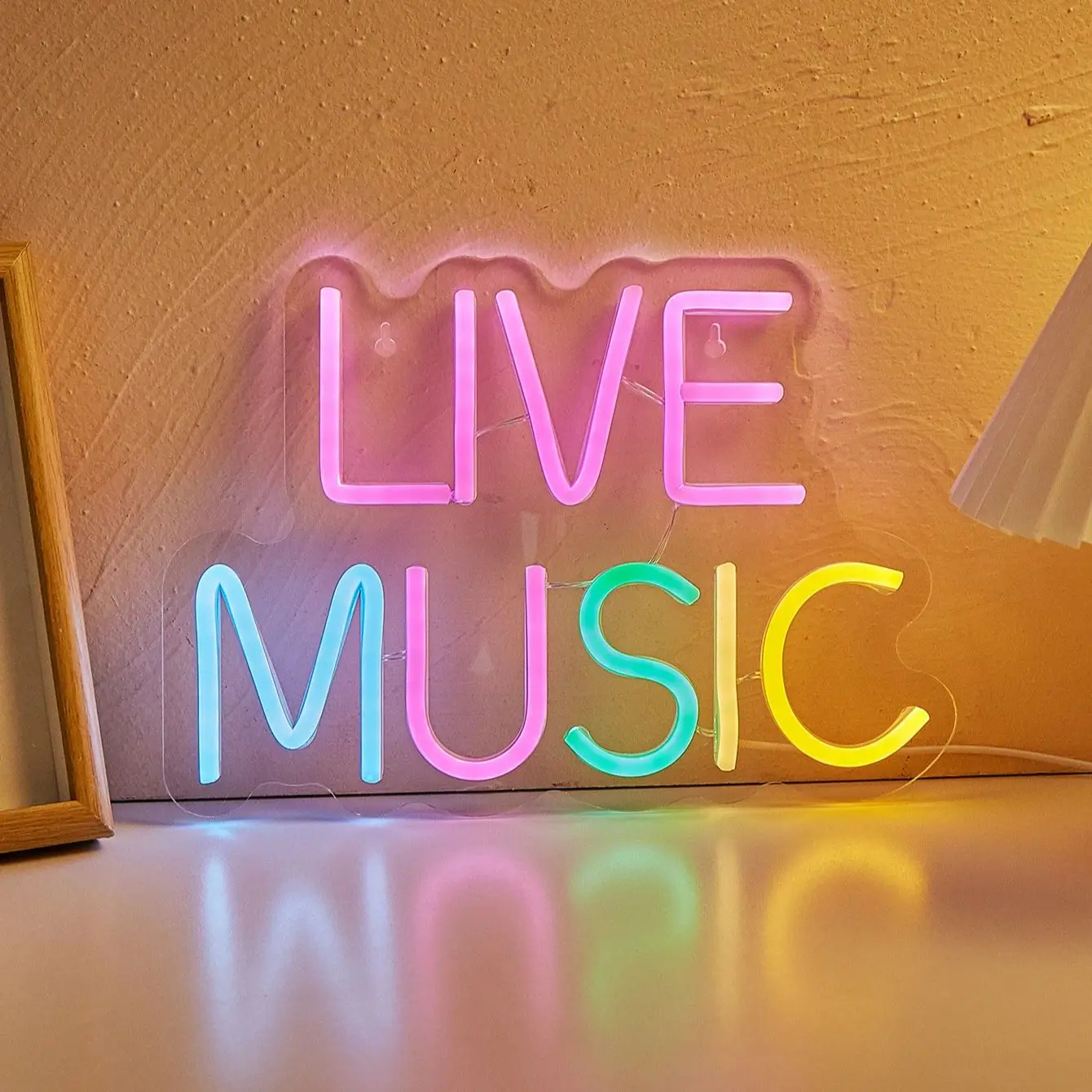 

Светодиодная неоновая вывеска Chi-buy LED Neon LIVE MUSIC с питанием от USB, ночник, подходит для спальни, свадьбы, Хэллоуина, Дня благодарения, Рождества