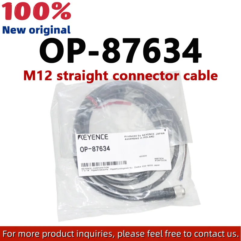 

New original OP-87634 M12 straight connector cable, more products are welcome to consult.