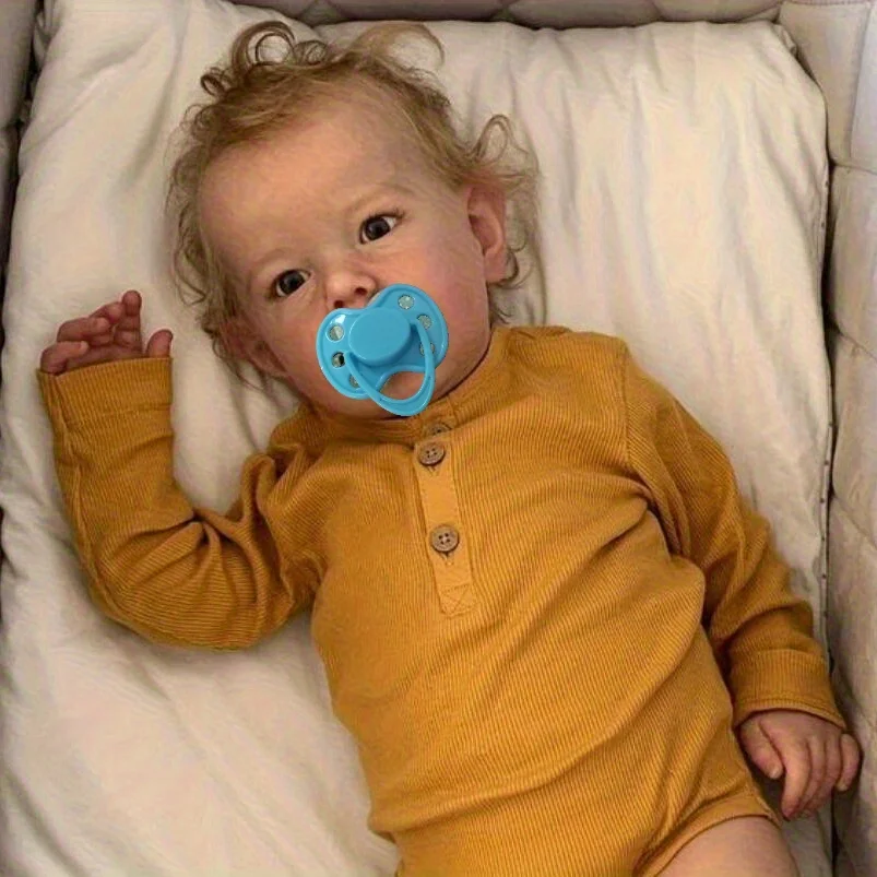 

BZDOLL 70cm 28inch Handmade Realistic Soft Vinyl Reborn Babies Liam Doll Cloth Body Blonde Toddler Art Beby Toy