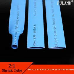 1~10m 2:1 Blue Heat Shrink Tube Diameter 0.6mm ~ 80mm Polyolefin Tubing Sleeving Insulated Wrap Wire Repair DIY Cable Protecctor