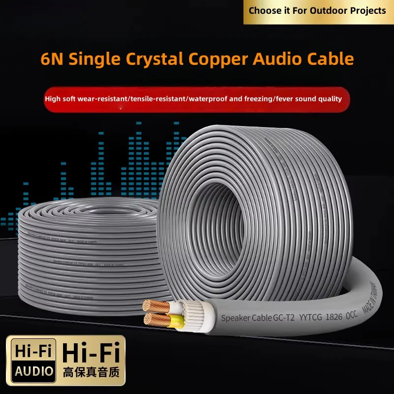 Speaker Wire OFC OCC Professional Universal Fever Engineering Amplifier Audio Connection Cord For Y Fork Banana Plug Audio Cable
