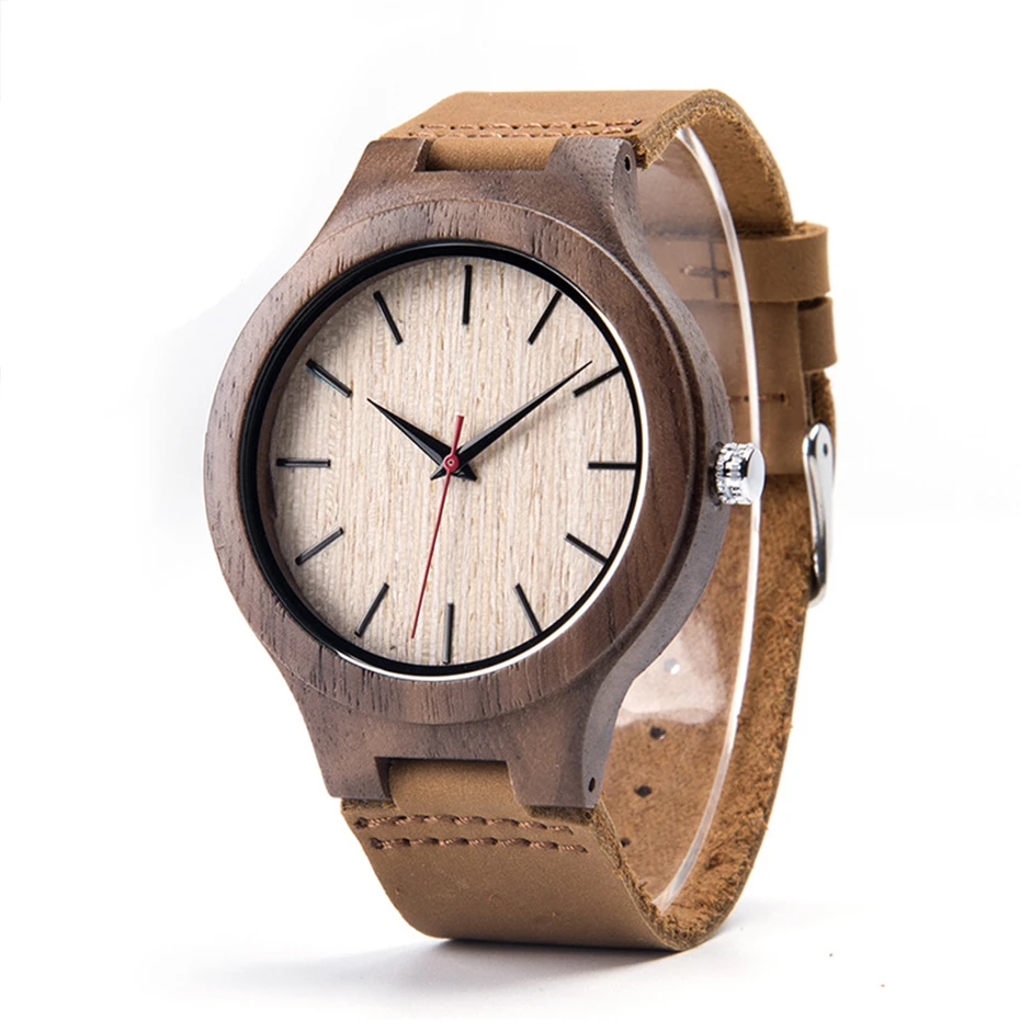 

Wood Watch Man's Japanese Quartz Wristwatches Male