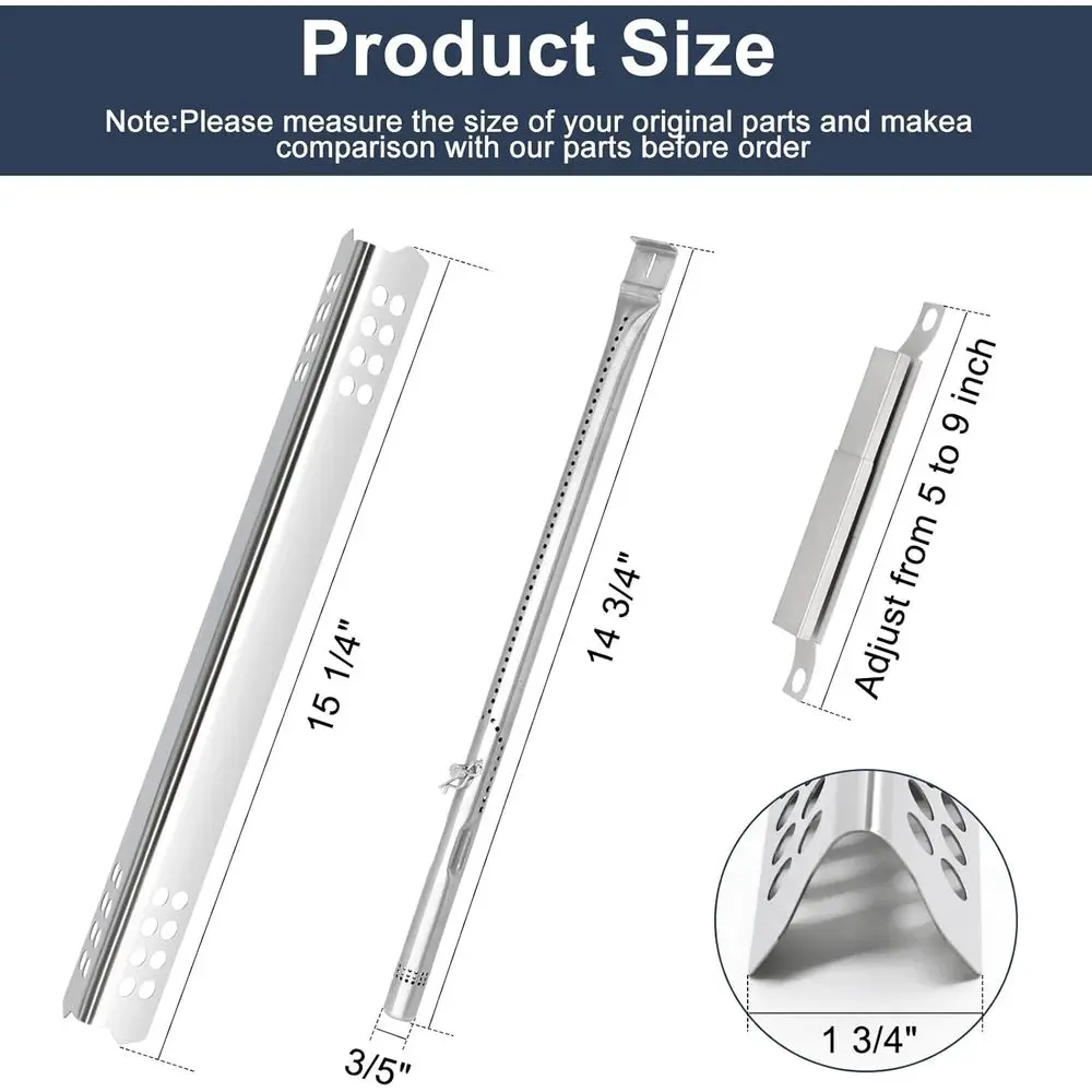 قطع غيار شواية الأشعة تحت الحمراء: باعث، شبكة الطبخ، الشعلات، الشاعلة، الخيام الحرارية، مجموعة أنابيب الحمل #3