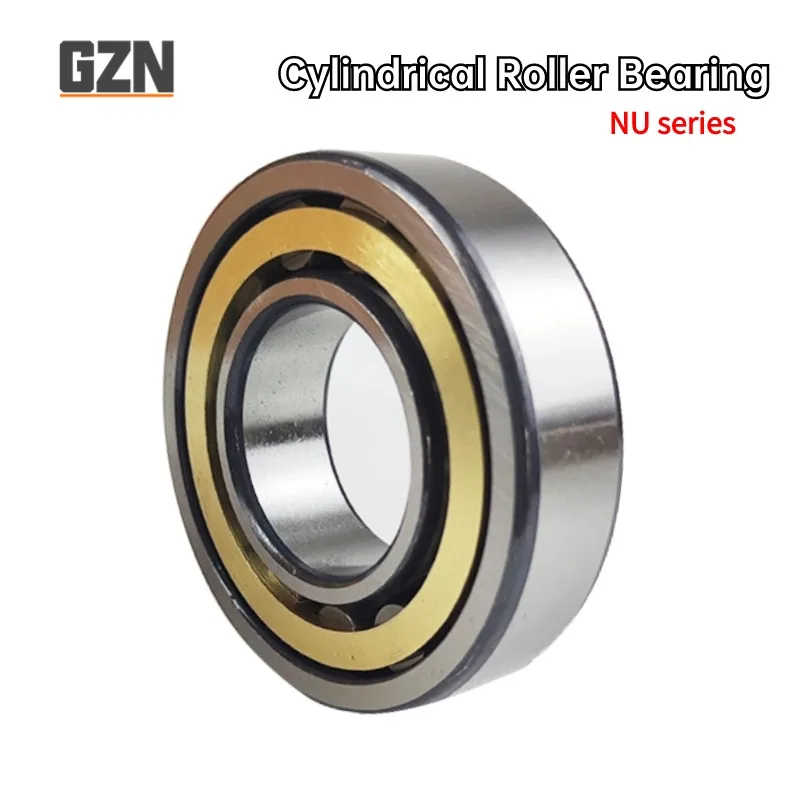 Free Shipping 1PCS Cylindrical Roller Bearing NU204 205 206 207 208 209 210 EM Copper Cage Reducer Motor Bearings