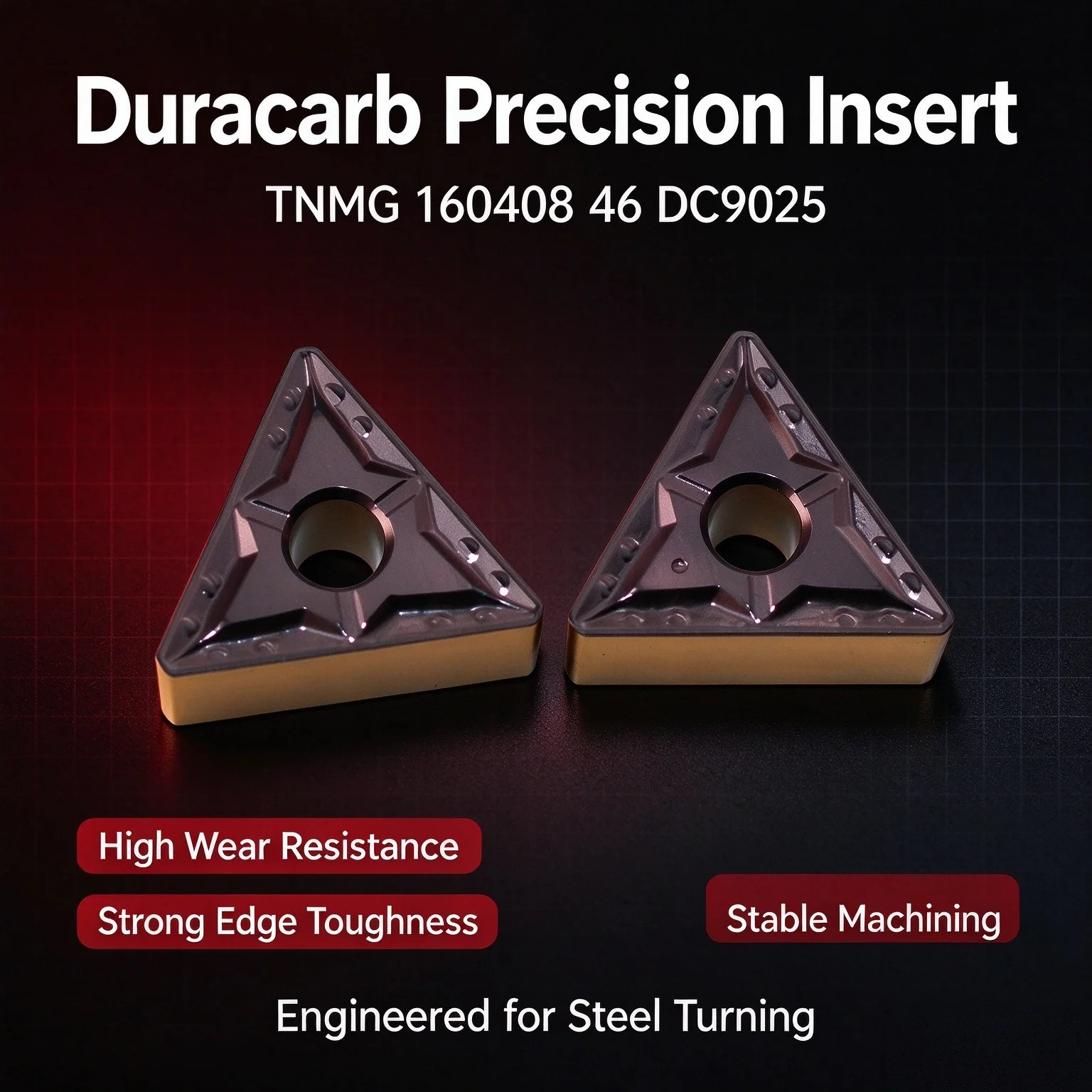Duracarb TNMG160404 TNMG160408 TNMG160412 DC9015 DC9025 Carbide Insert TNMG Inserts