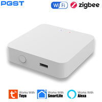 PGST Tuya ZigBee Security Protection Smart Life Home Automation Gateway Hub WiFi Gateway Alarm System For Alexa Google Assistant