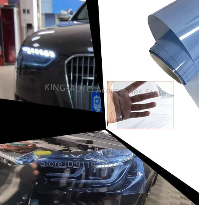 AUTO PPF koplamp tint film tph pu materiaal auto wikkelen anti-kras Beschermend voor autolamp achterlichten zwart grijs blauw bruin