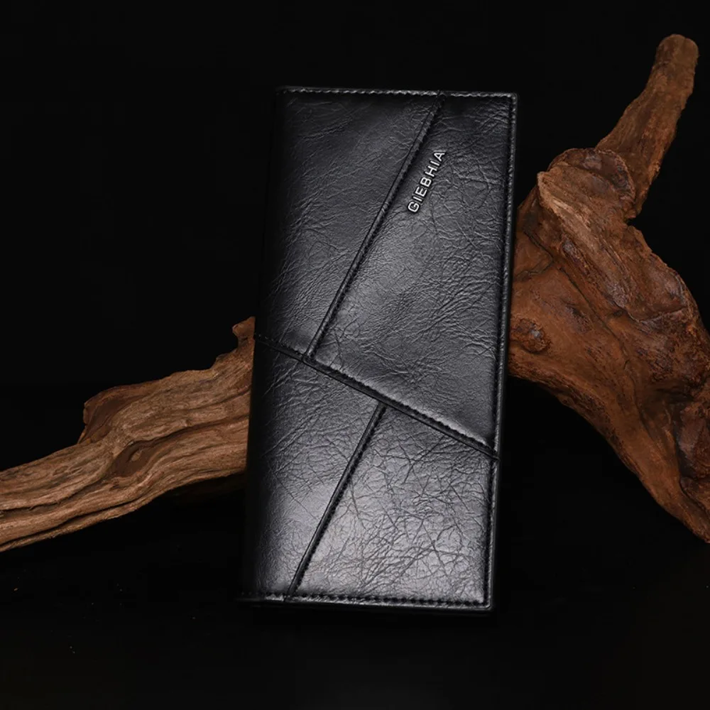 

Portable PU Leather Men's Long Wallet Business Large Capacity Bifold Wallet Multi-card Multifunction Clutch Wallet Male
